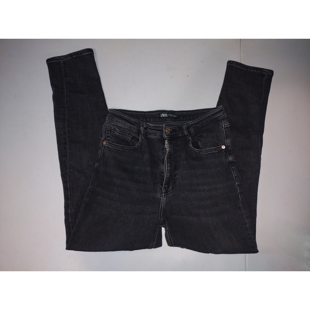 ZARA Women Black Wash High Rise‎ Skinny Jeans Size 6
